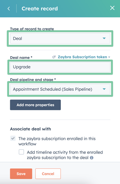 Create deal for Stripe upgrade