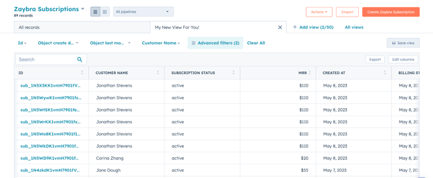 subscription view