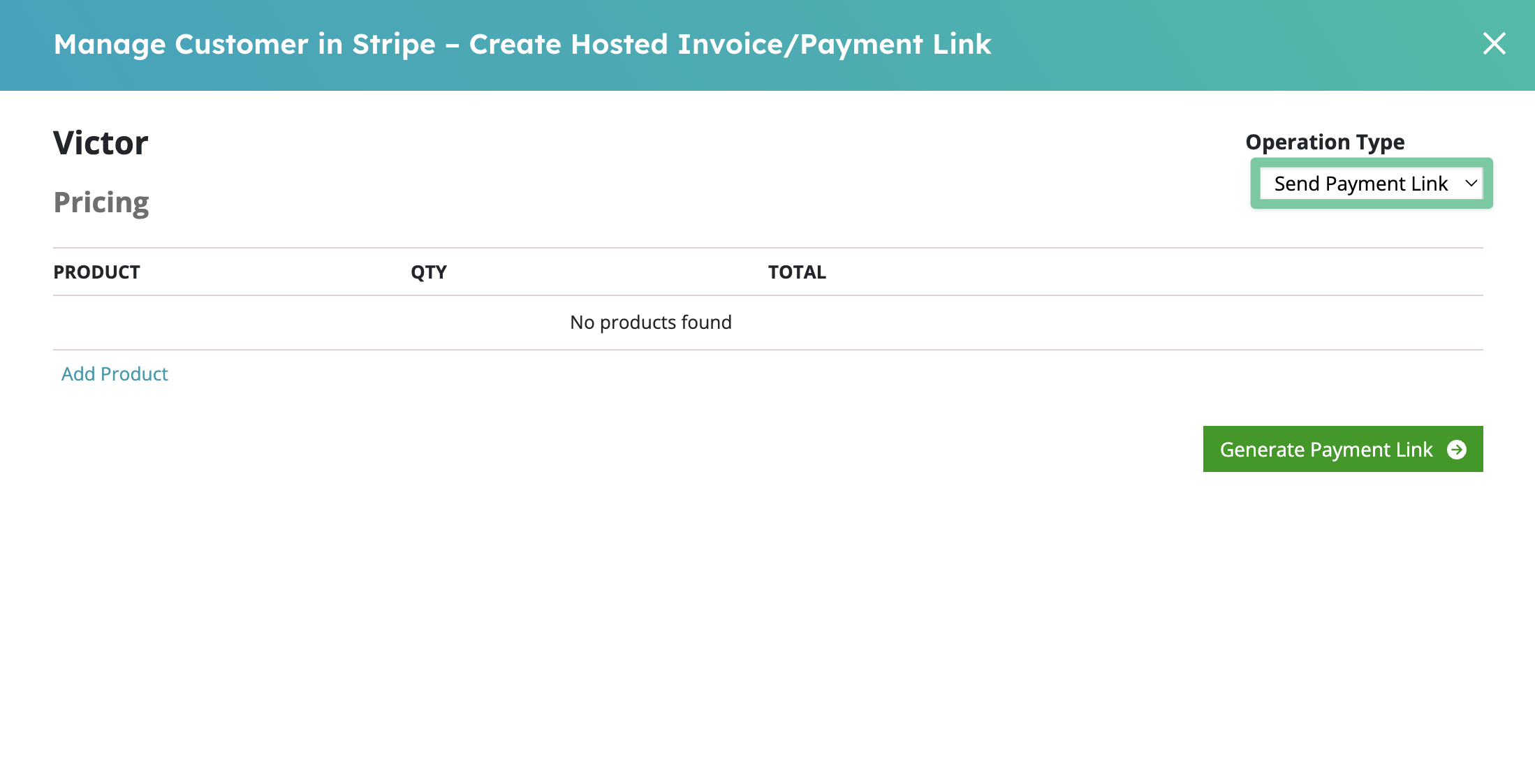 Zaybra Create Payment Link