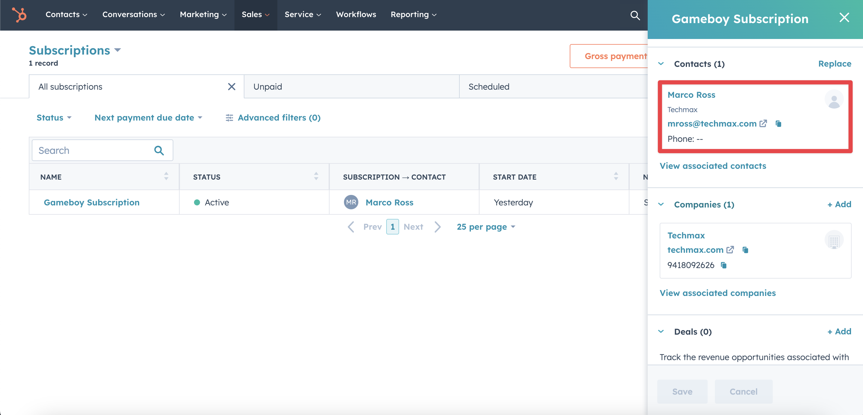 HubSpot how to associate subscriptions to multiple objects