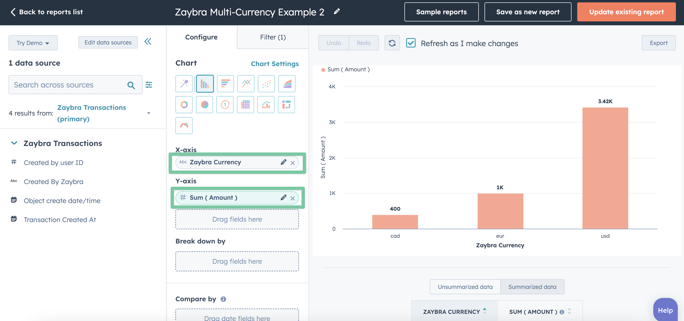 Building Multi-Currency Reports With Zaybra